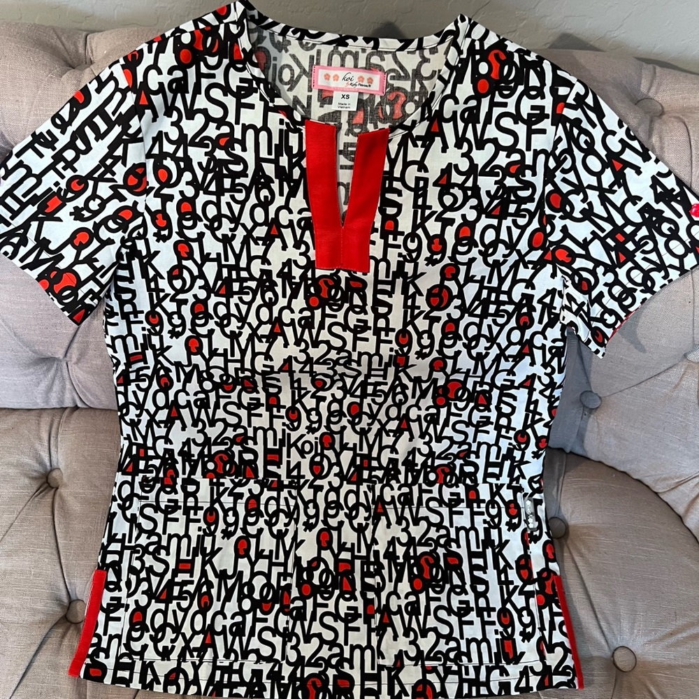Koi by Kathy Peterson scrub top